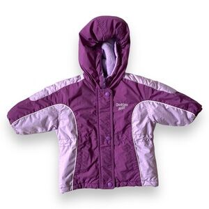 90s OSHKOSH BGOSH Jacket Winter Puffer Coat Ski Purple Waterproof Fleece Shell